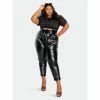 Buxom Couture Leather Effect Paperbag Pants Black -Nike Shop unnamed file 755