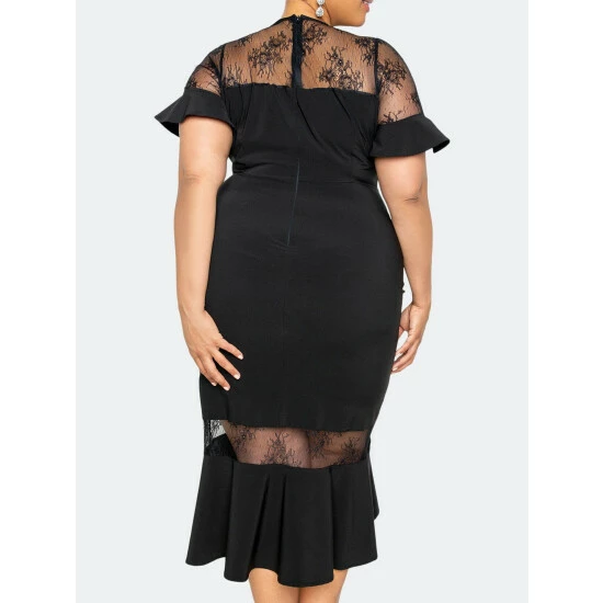 Buxom Couture Sweetheart Mermaid Dress With Lace Insert Dresses Black 7 Buxom Couture Sweetheart Mermaid Dress With Lace Insert Dresses Black - Image 5