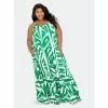 Buxom Couture Animal Print Voluminous Maxi Dress Dresses & Jumpsuits Green -Nike Shop unnamed file 770