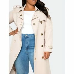Buxom Couture Classic Trench Coat Coats, Jackets & Blazers Beige -Nike Shop unnamed file 777