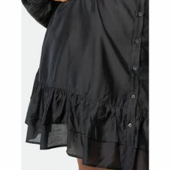 Buxom Couture Silk Effect Voluminous Shirt Dress Dresses & Jumpsuits Black -Nike Shop unnamed file 785