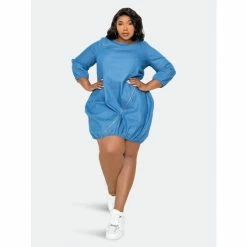 Buxom Couture Zip Detail Denim Dress Dresses Light Denim -Nike Shop unnamed file 822