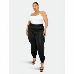 Buxom Couture Jogger Pants With Waistband Accent Black -Nike Shop unnamed file 839