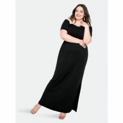 Buxom Couture Seamless Off Shoulder Maxi Dress Dresses Black -Nike Shop unnamed file 860