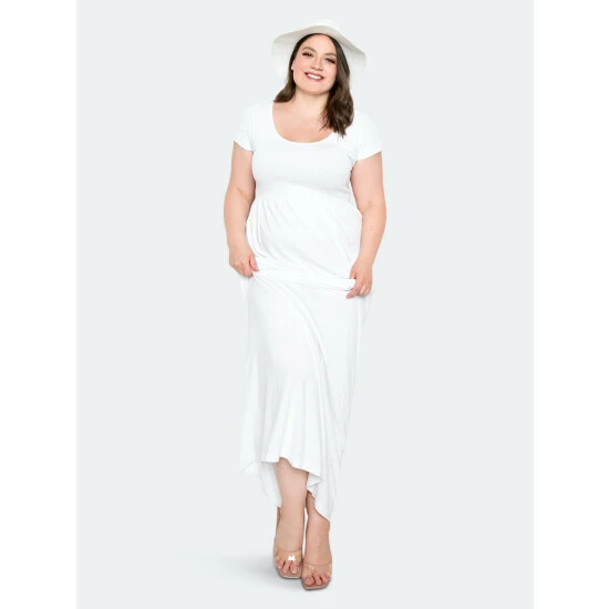 Buxom Couture Seamless T-shirt Maxi Dress Dresses White 5 Buxom Couture Seamless T-shirt Maxi Dress Dresses White - Image 3