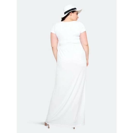 Buxom Couture Seamless T-shirt Maxi Dress Dresses White 6 Buxom Couture Seamless T-shirt Maxi Dress Dresses White - Image 4