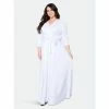 Buxom Couture Everyday Surplice Scuba Maxi Dress Dresses White -Nike Shop unnamed file 900
