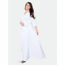 Buxom Couture Everyday Surplice Scuba Maxi Dress Dresses White -Nike Shop unnamed file 902
