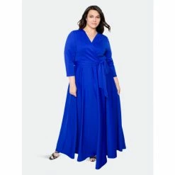 Buxom Couture Everyday Surplice Scuba Maxi Dress Dresses Royal Blue -Nike Shop unnamed file 910