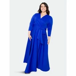 Buxom Couture Everyday Surplice Scuba Maxi Dress Dresses Royal Blue -Nike Shop unnamed file 911