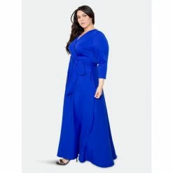 Buxom Couture Everyday Surplice Scuba Maxi Dress Dresses Royal Blue -Nike Shop unnamed file 912