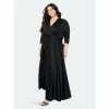 Buxom Couture Everyday Surplice Scuba Maxi Dress Dresses & Jumpsuits Black