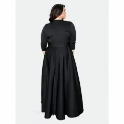 Buxom Couture Everyday Surplice Scuba Maxi Dress Dresses & Jumpsuits Black -Nike Shop unnamed file 918