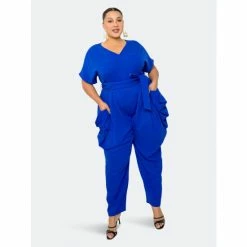 Buxom Couture Obi-Tie Harem Jumpsuit Jumpsuits & Rompers Royal -Nike Shop unnamed file 931