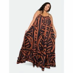 Buxom Couture Print Voluminous Maxi Dress Dresses & Jumpsuits Zebra