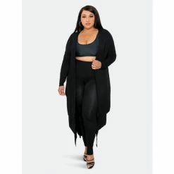 Buxom Couture Supersoft Lounge Set Tops Black