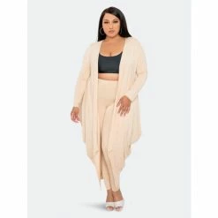 Buxom Couture Supersoft Lounge Set Pants Tan Beige -Nike Shop unnamed file 950